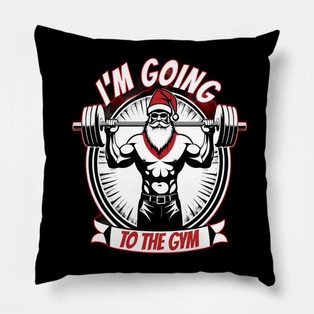 I'm Going To The Gym Merry Christmas Gift, Motivation, Xmas Pillow by Customo