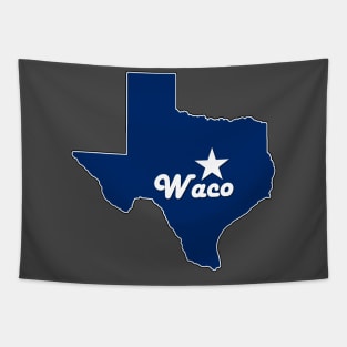 Waco Texas Navy Blue Lone Star State Map Texan Tapestry