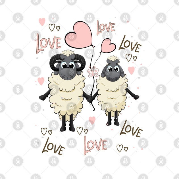 Valentines Sheep - Happy Valentine's day by KrasiStaleva