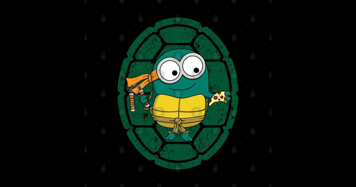 Minion Turtle Michelangelo - Ninja Turtles - Sticker | TeePublic
