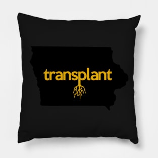 Iowa Transplant IA Gold Black Pillow