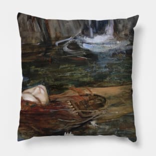 Study for Nymphs Finding the Head of Orpheus by John William Waterhouse Pillow