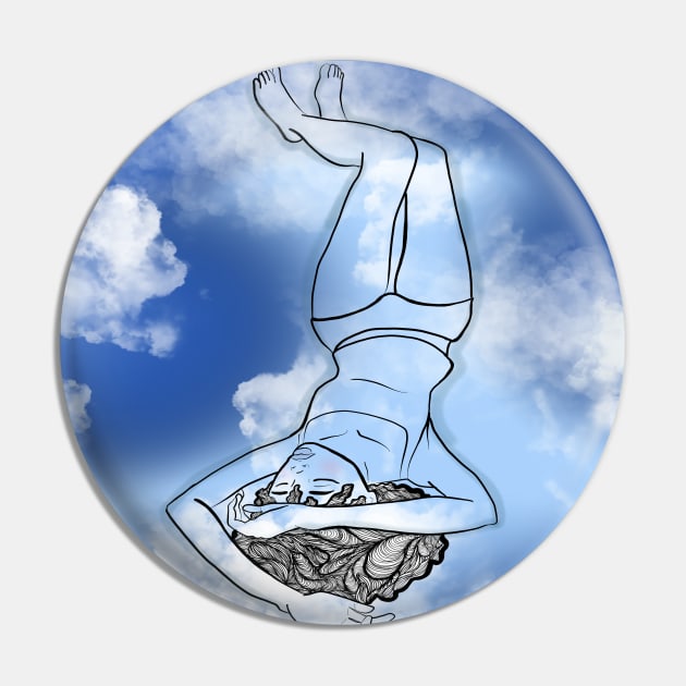 In the Clouds Pin by bananapeppersart