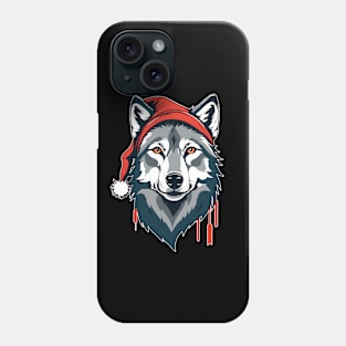 Christmas Wolf Shirt - Santa Wolf Is Coming Phone Case