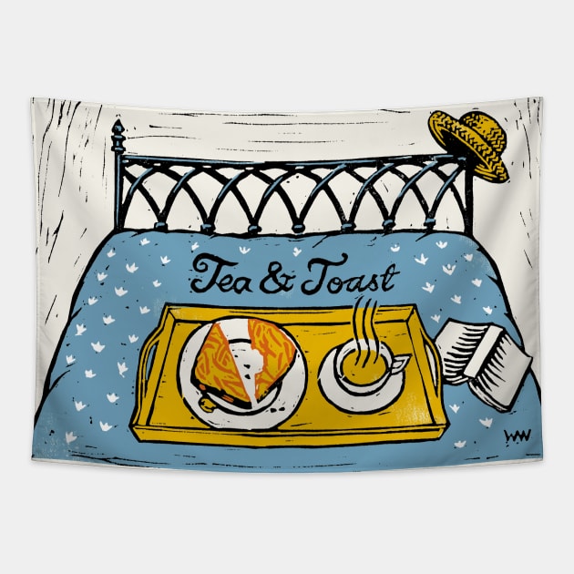 Tea and Toast Tapestry by WonderWebb