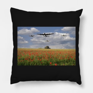 Over The Poppy Fields Pillow