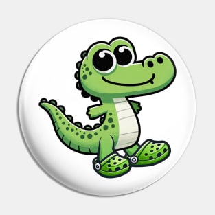 Crocodile wearing crocs Pin