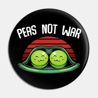 Peas - Peas Not War - Cute Kawaii Pea Pun Pin