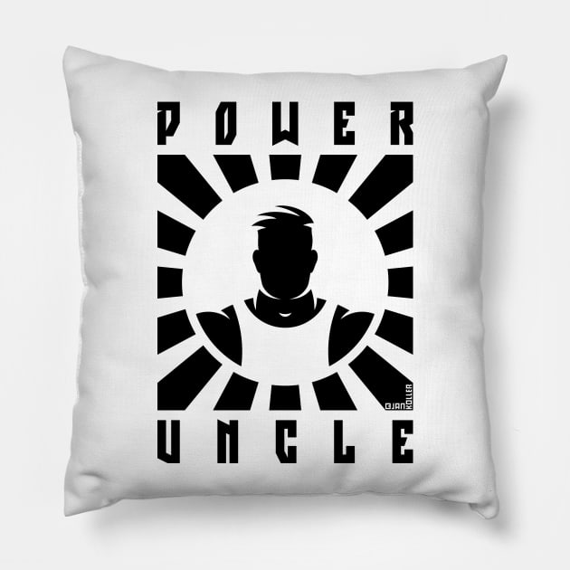 Power Uncle (Rays / Black) Pillow by MrFaulbaum