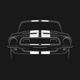 1968 Ford Mustang GT 500 - front stencil, white T-Shirt