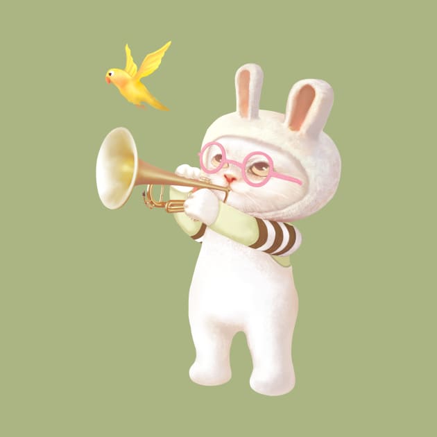 Bunny with Trumpet by zkozkohi