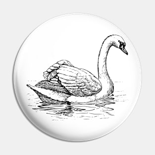 Swan Rough Design Pin