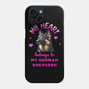 My Heart Belongs to my German Shepherd Phone Case