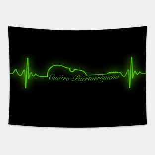 Cuatro Puertorriqueño Heartbeat Tapestry