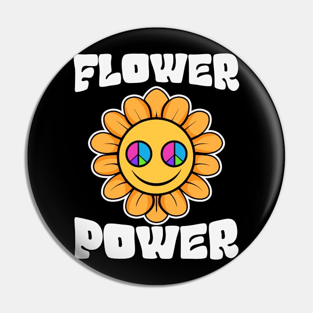 Peace Sign Sunflower Flower Power Pin by ssflower