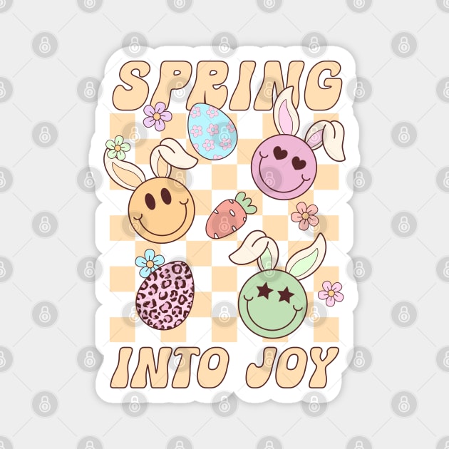 Spring Into Joy Cute Easter Design for Kids Magnet by TurnEffect