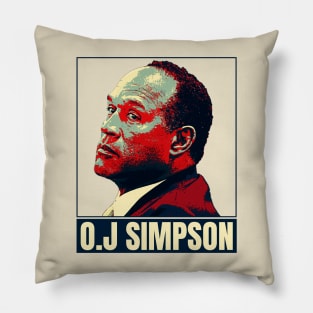 oj simpson retro color Pillow