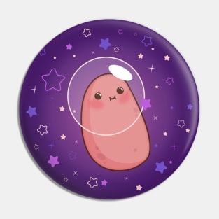 Kawaii Potato Cute Stargazing Anime - Funny Astronaut Pin