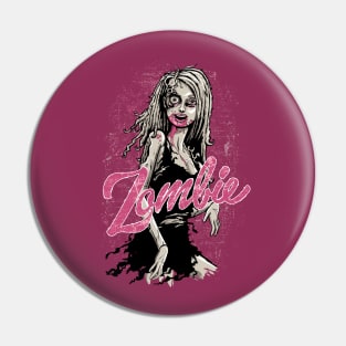 Zombie Girl Pin