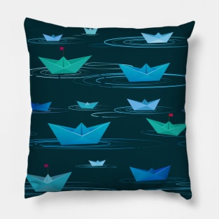 Paper boats Pillow