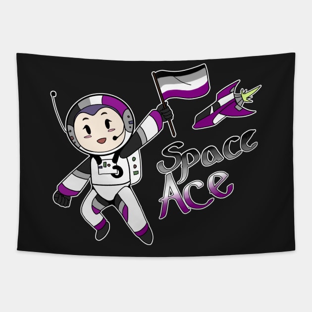 Ace in Space (Asexual Pride) Tapestry by SakuraDragon