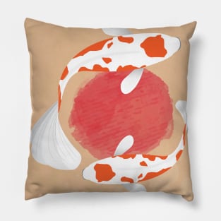 Fish Koi Illustration Pillow