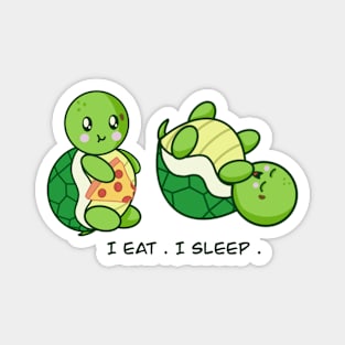 Cute Kawaii turtle who eats and sleeps Magnet