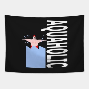 AQUAHOLIC, Wild Swimming guy! Tapestry