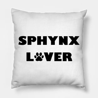 Sphynx Lover Black Pillow