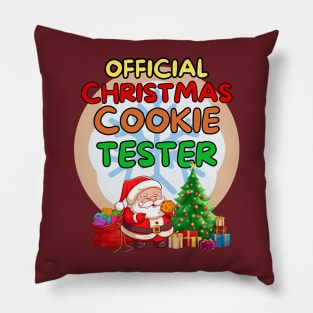 New Funny Christmas Holiday Season Santa cookie tester Pillow