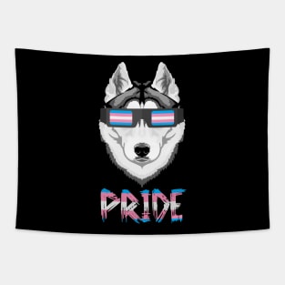 Siberian Husky Transgender Flag Lgbt Tapestry