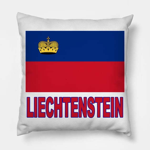 The Pride of Liechtenstein - National Flag Design Pillow by Naves