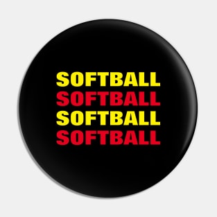 Softball - Repeated Text Pin