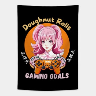 Doughnut Gamer Girl Tapestry