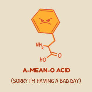 A-Mean-O-Acid Chemistry Joke T-Shirt