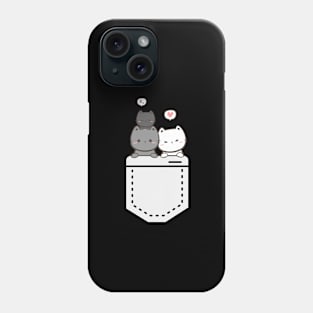 Cute kittens in the pocket Phone Case