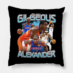 Vintage Shai Gilgeous Alexander 90s Retro Pillow