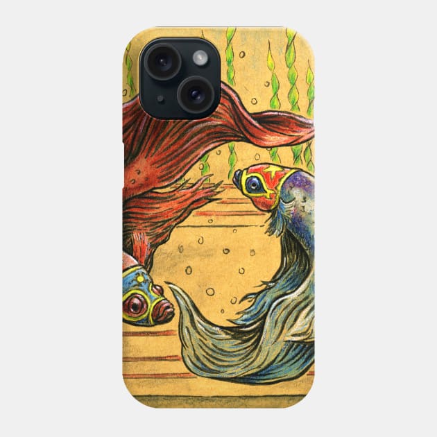 Betta Luchadores Phone Case by mikeskki