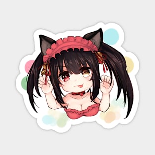 Cute Tokisaki Kurumi Cat Magnet