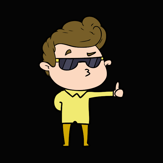 Cartoon Cool Guy by GBDesigner