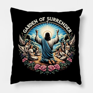 Garden of Surrender, his submission to God's plan Pillow