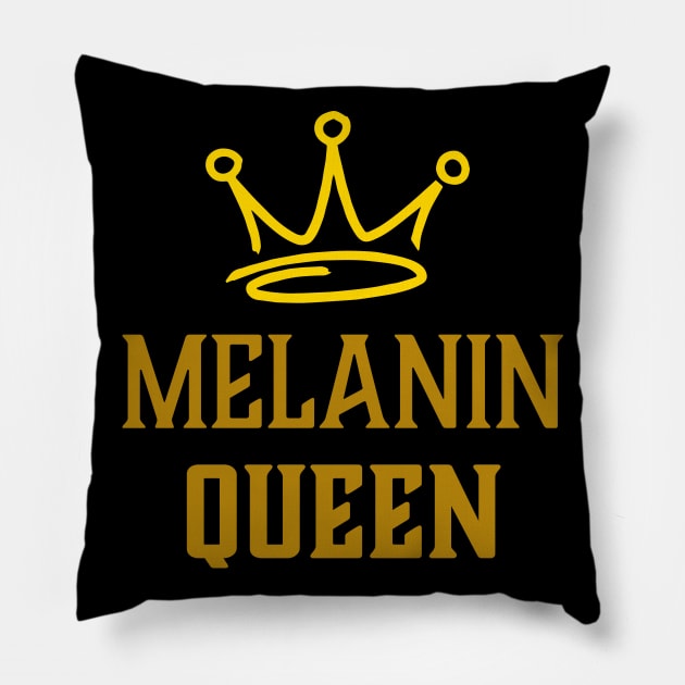 Melanin Queen, Black Woman, African American, Black History Pillow by UrbanLifeApparel