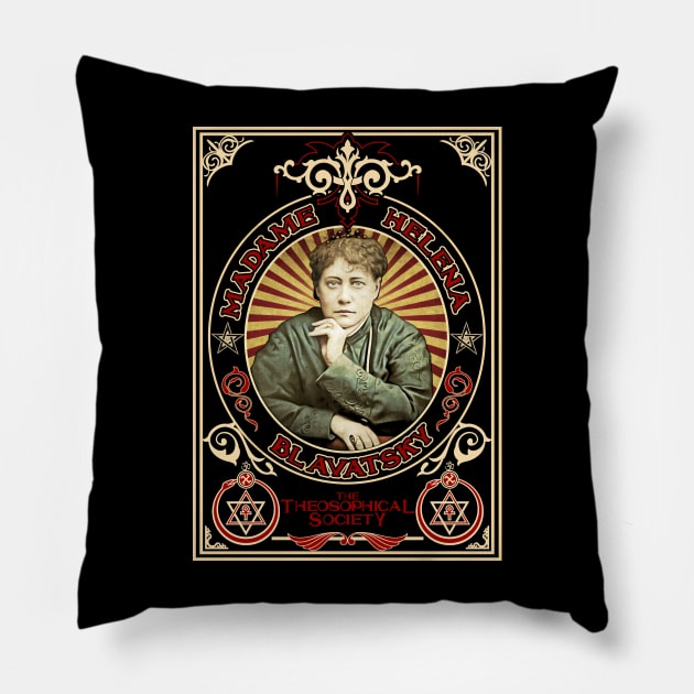 Madame Helena Blavatsky Design Pillow by HellwoodOutfitters