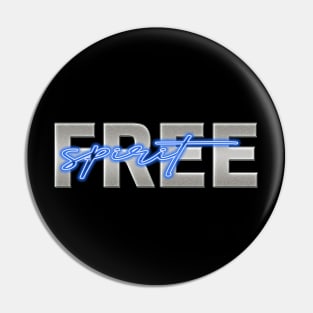 Free spirit (blue) Pin