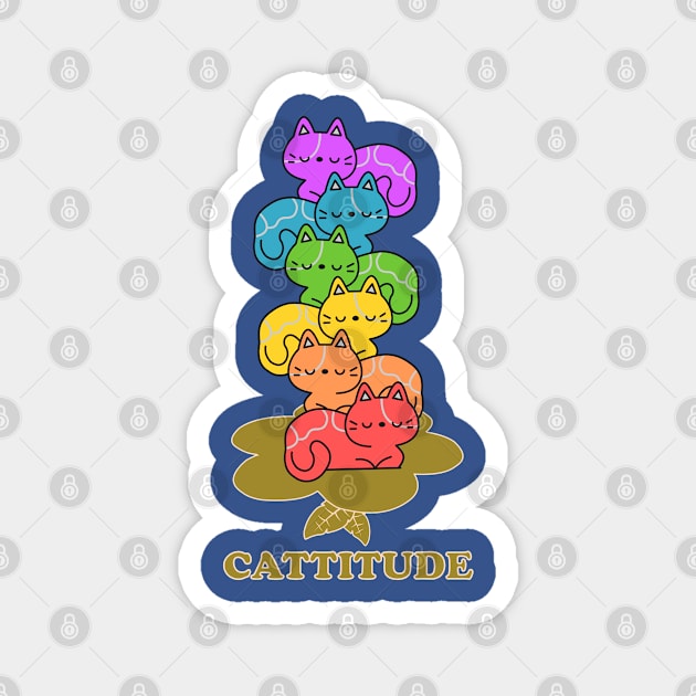 Cattitude Magnet by Mitalie