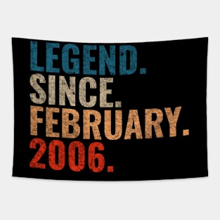 Legend since February 2006 Retro 2006 birthday shirt Tapestry