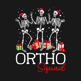 Ortho Squad Christmas Funny Skeletons Orthopedics Nurse Rn T-Shirt