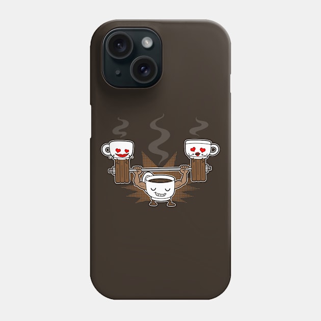 Funny Coffee Gym Lifting Coffee Lover Phone Case by BoggsNicolas