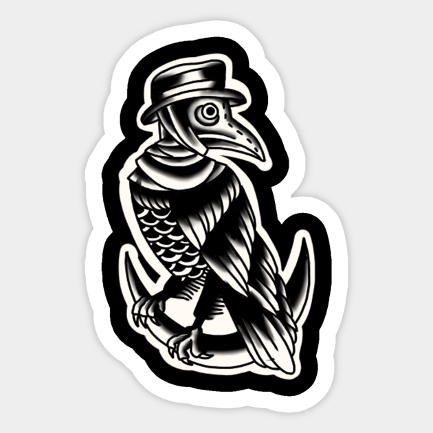 Plague Doctor Traditional Tattoo Sticker Sticker for Sale by paintedlife   Redbubble