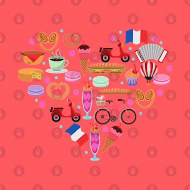 Paris France Clip art Heart by Cun-Tees!